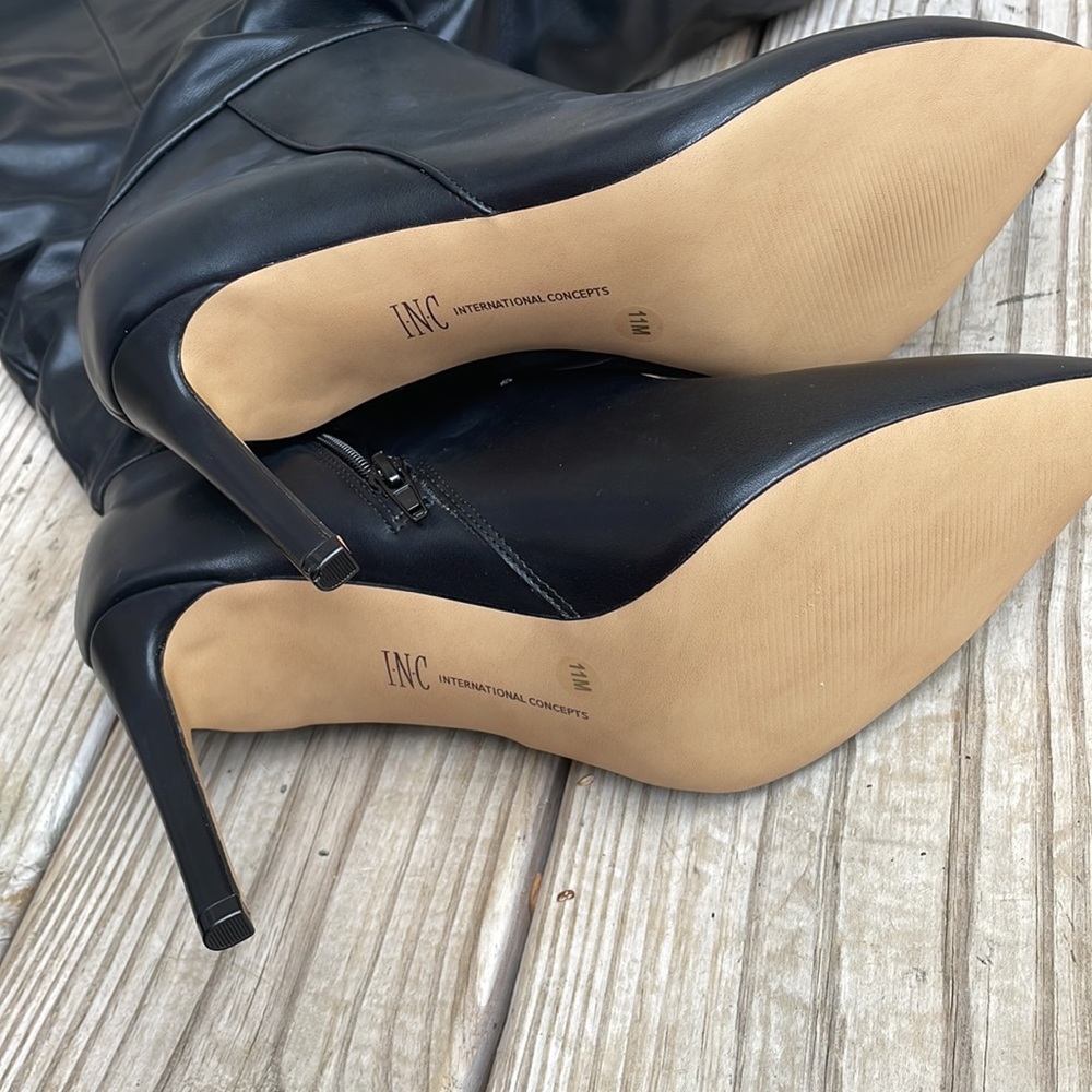 NWOT- I.N.C "Iyonna" Over-The-Knee Black Slouch Boots Size 11 - Picture 9 of 15